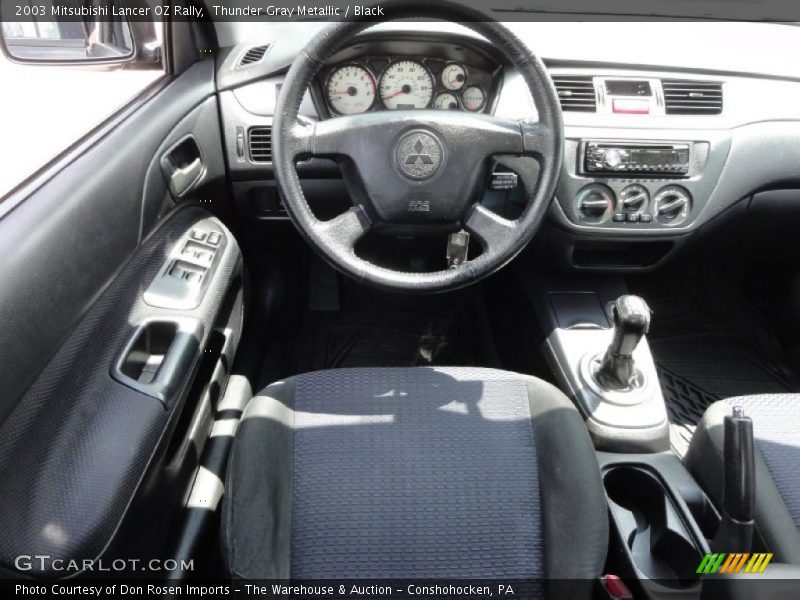 Thunder Gray Metallic / Black 2003 Mitsubishi Lancer OZ Rally