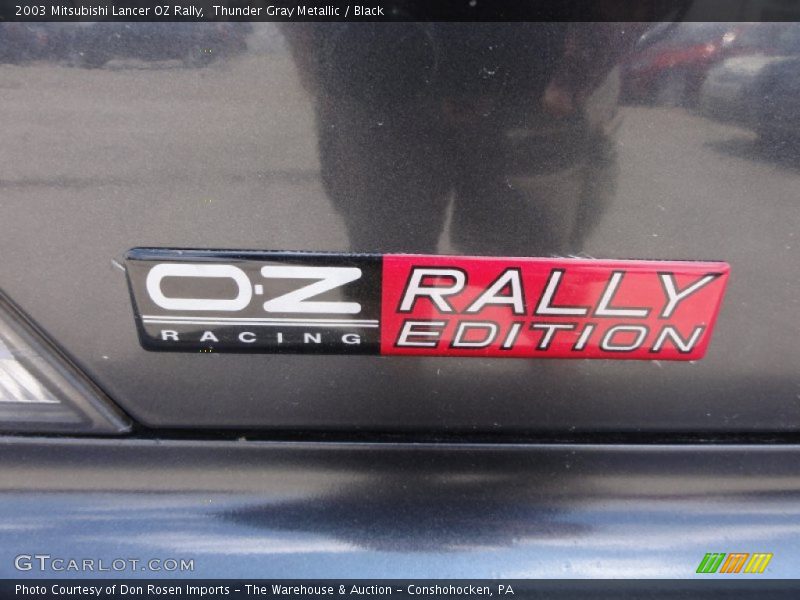 Thunder Gray Metallic / Black 2003 Mitsubishi Lancer OZ Rally