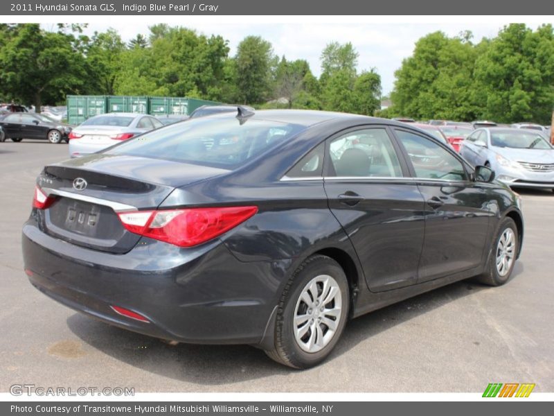 Indigo Blue Pearl / Gray 2011 Hyundai Sonata GLS