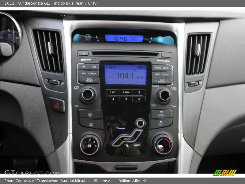 Indigo Blue Pearl / Gray 2011 Hyundai Sonata GLS