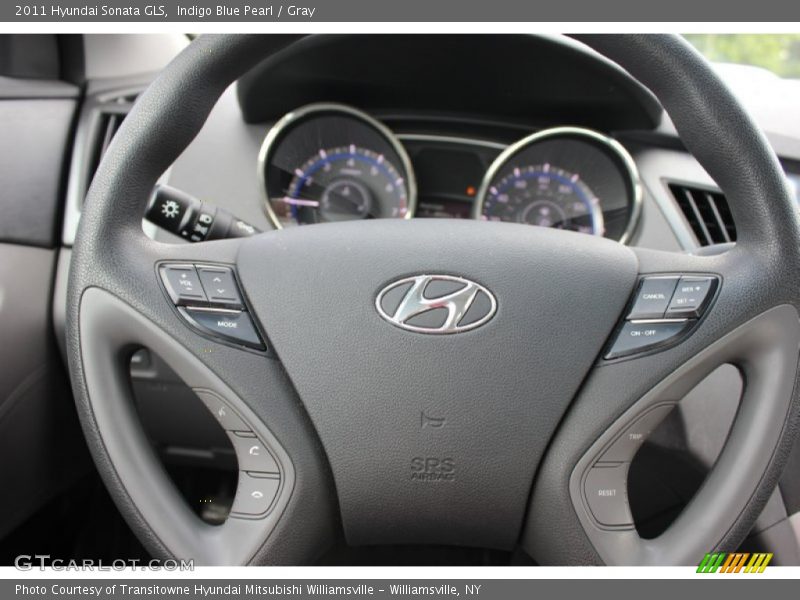 Indigo Blue Pearl / Gray 2011 Hyundai Sonata GLS
