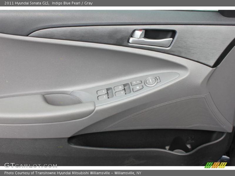 Indigo Blue Pearl / Gray 2011 Hyundai Sonata GLS