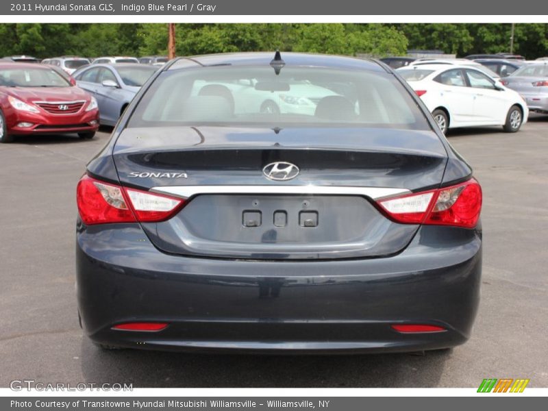 Indigo Blue Pearl / Gray 2011 Hyundai Sonata GLS