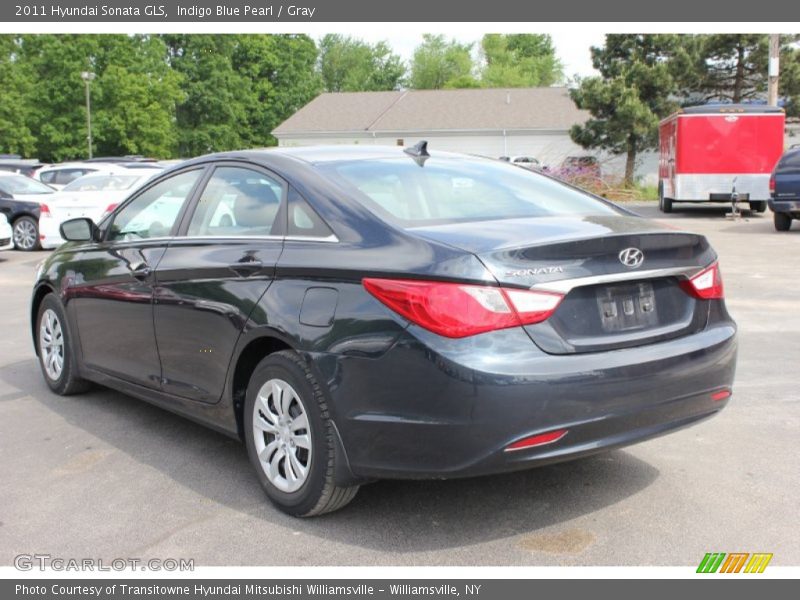 Indigo Blue Pearl / Gray 2011 Hyundai Sonata GLS
