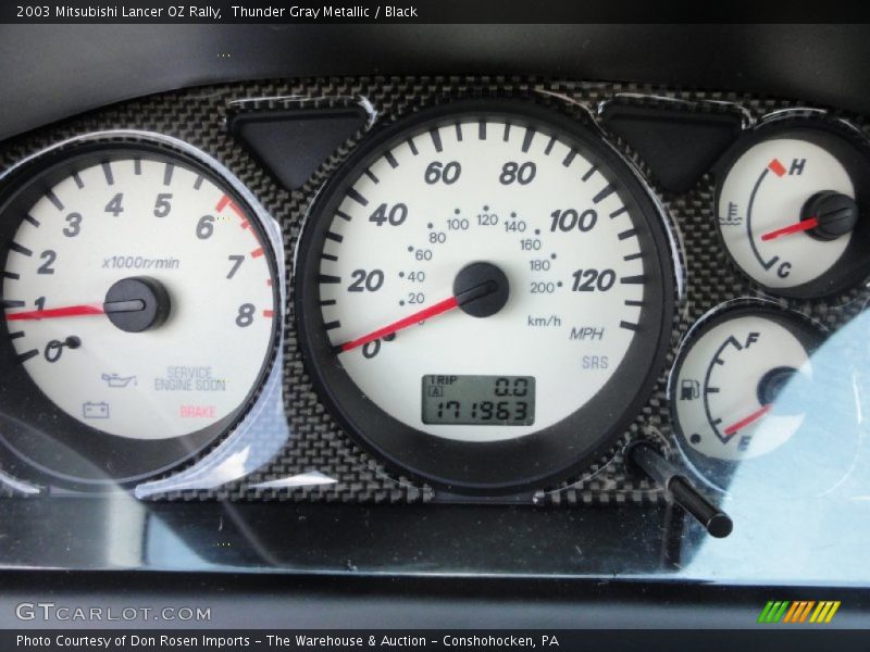 Thunder Gray Metallic / Black 2003 Mitsubishi Lancer OZ Rally