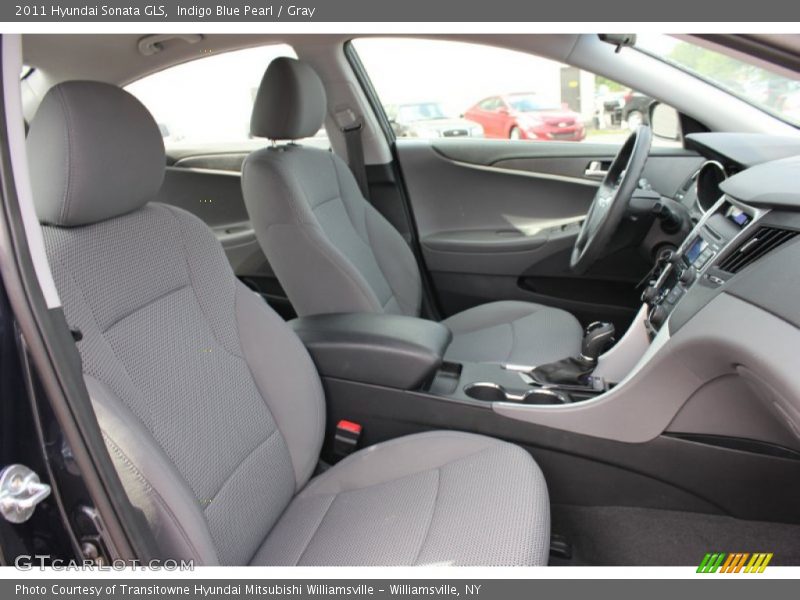 Indigo Blue Pearl / Gray 2011 Hyundai Sonata GLS