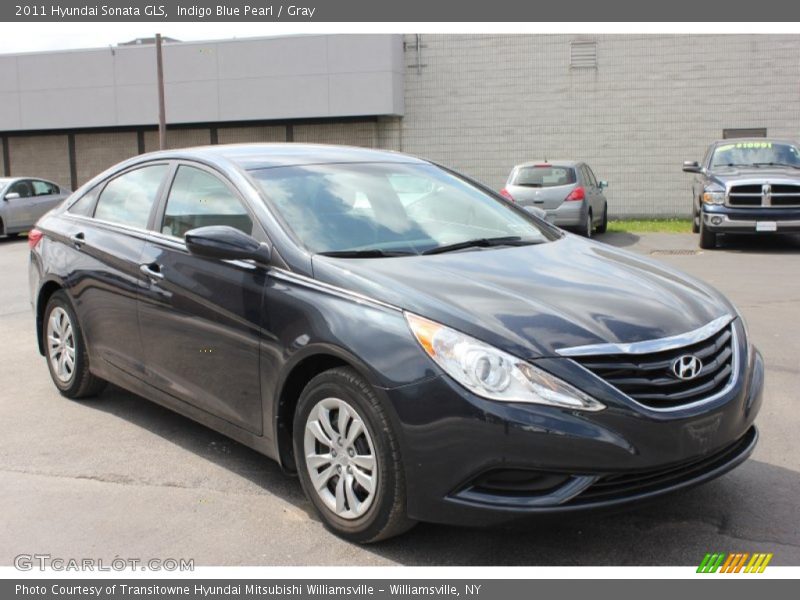 Indigo Blue Pearl / Gray 2011 Hyundai Sonata GLS