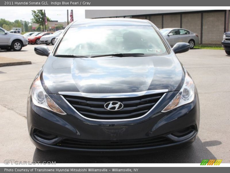Indigo Blue Pearl / Gray 2011 Hyundai Sonata GLS