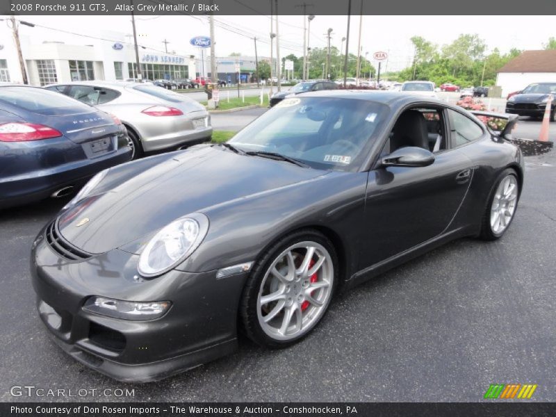 Atlas Grey Metallic / Black 2008 Porsche 911 GT3