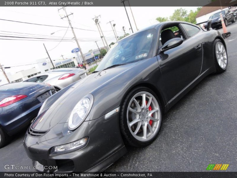 Atlas Grey Metallic / Black 2008 Porsche 911 GT3