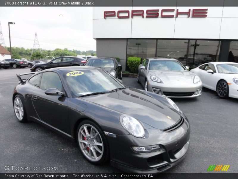 Atlas Grey Metallic / Black 2008 Porsche 911 GT3