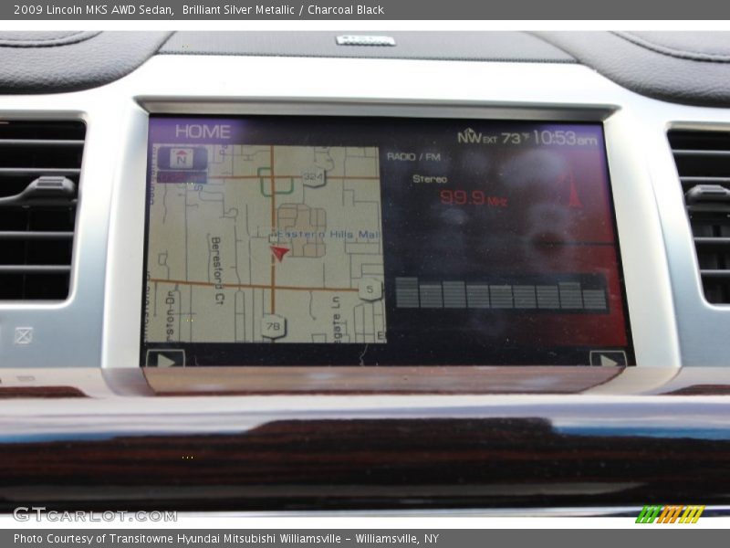 Brilliant Silver Metallic / Charcoal Black 2009 Lincoln MKS AWD Sedan