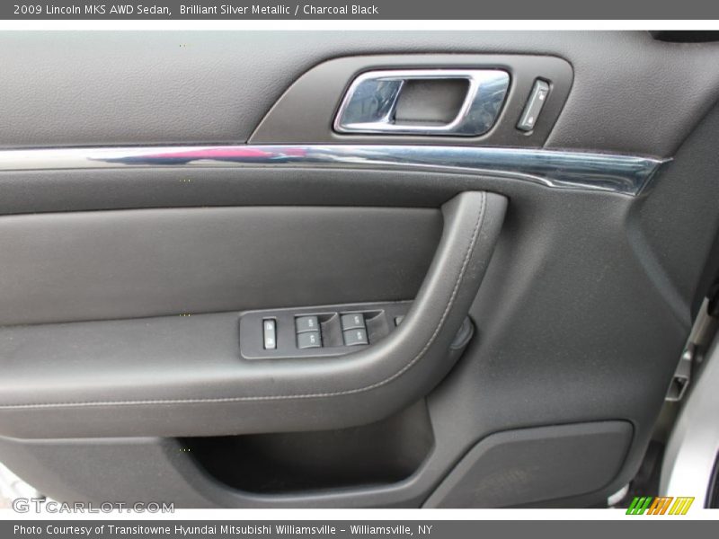 Brilliant Silver Metallic / Charcoal Black 2009 Lincoln MKS AWD Sedan