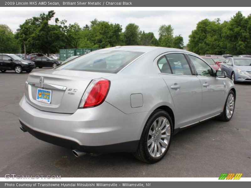 Brilliant Silver Metallic / Charcoal Black 2009 Lincoln MKS AWD Sedan