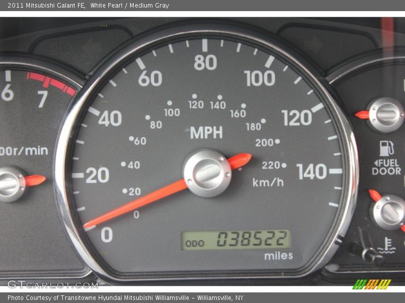 White Pearl / Medium Gray 2011 Mitsubishi Galant FE