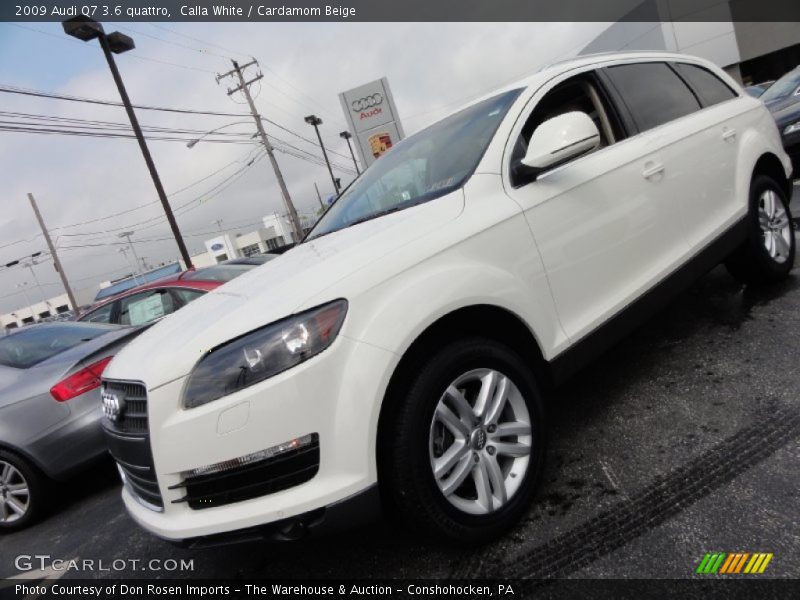 Calla White / Cardamom Beige 2009 Audi Q7 3.6 quattro