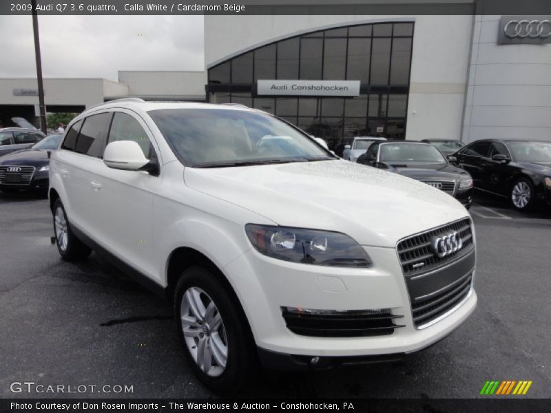 Calla White / Cardamom Beige 2009 Audi Q7 3.6 quattro