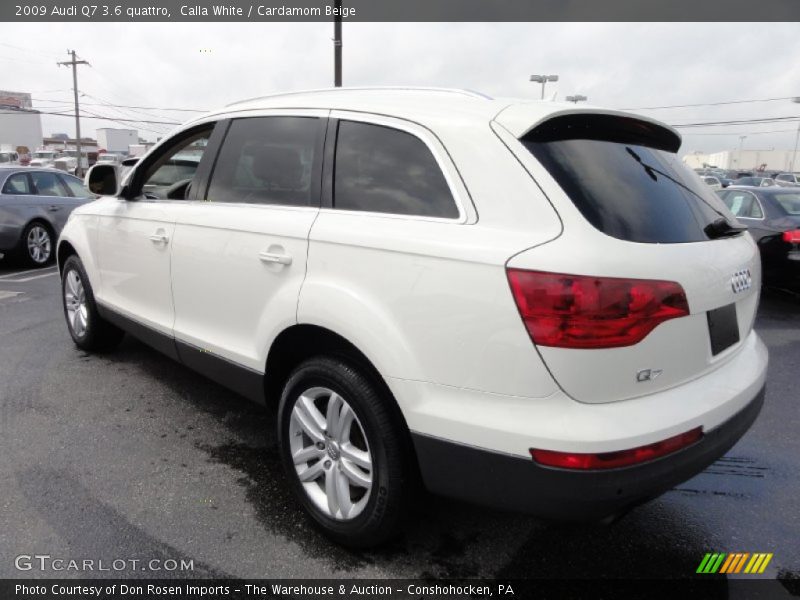 Calla White / Cardamom Beige 2009 Audi Q7 3.6 quattro