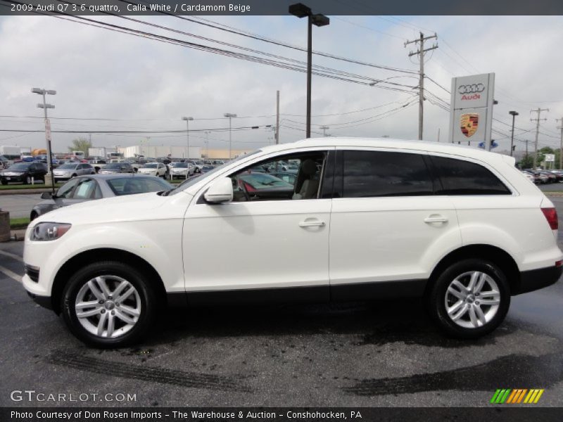 Calla White / Cardamom Beige 2009 Audi Q7 3.6 quattro