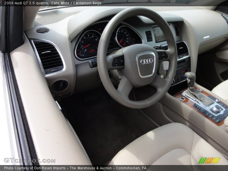 Calla White / Cardamom Beige 2009 Audi Q7 3.6 quattro