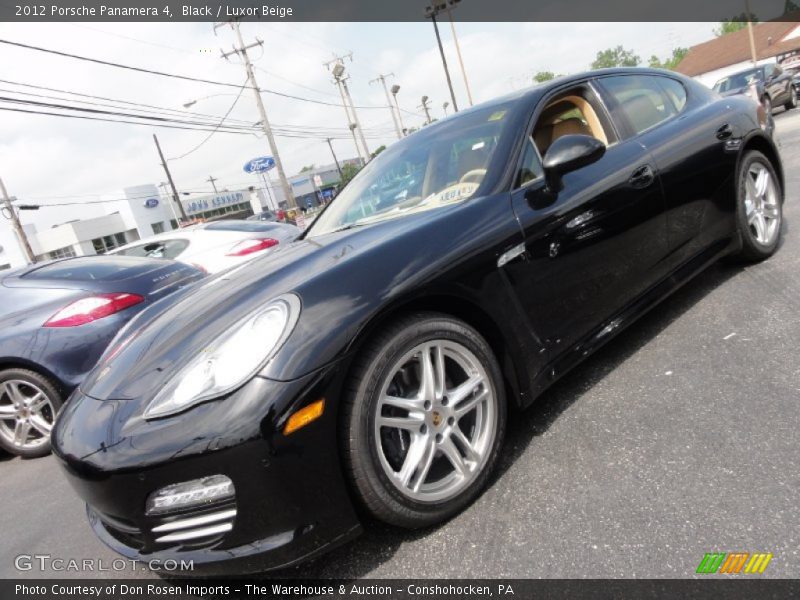 Black / Luxor Beige 2012 Porsche Panamera 4