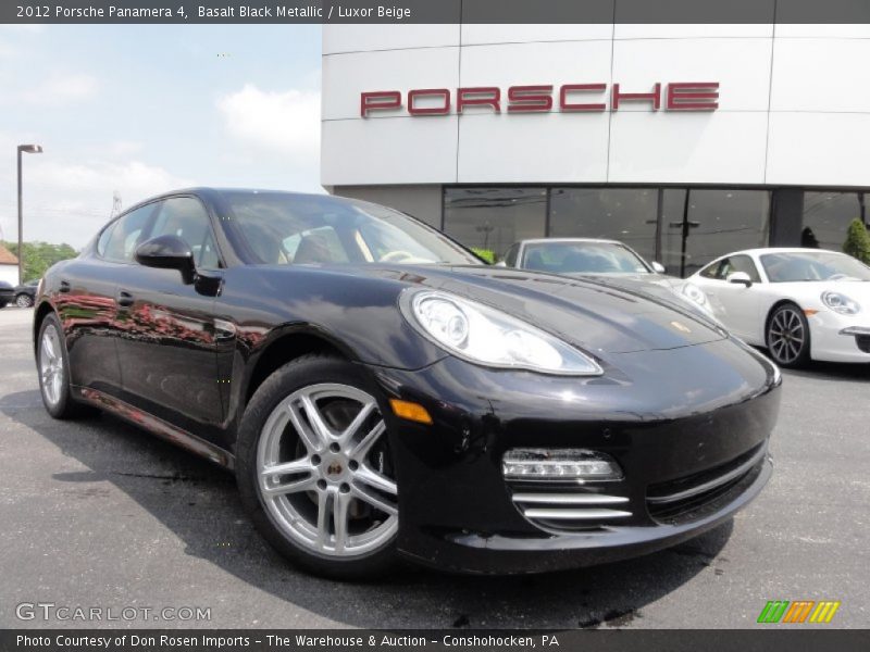 Basalt Black Metallic / Luxor Beige 2012 Porsche Panamera 4