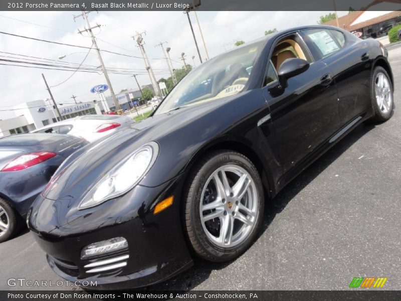 Basalt Black Metallic / Luxor Beige 2012 Porsche Panamera 4