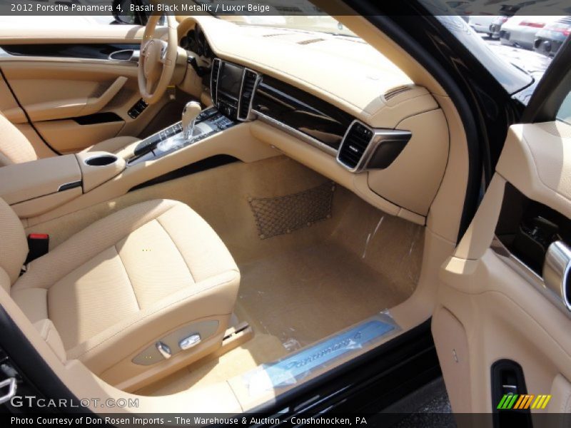 Basalt Black Metallic / Luxor Beige 2012 Porsche Panamera 4