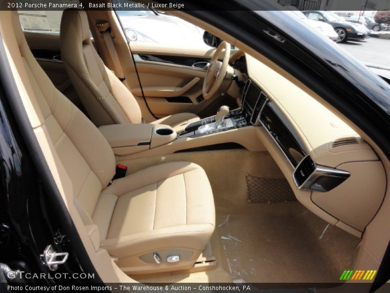 Basalt Black Metallic / Luxor Beige 2012 Porsche Panamera 4