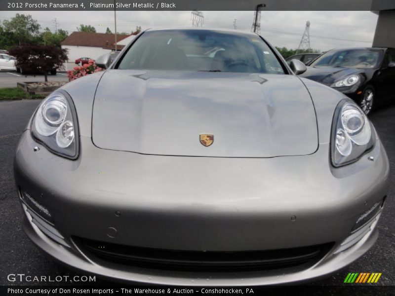 Platinum Silver Metallic / Black 2012 Porsche Panamera 4