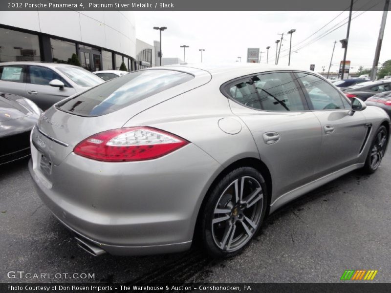 Platinum Silver Metallic / Black 2012 Porsche Panamera 4