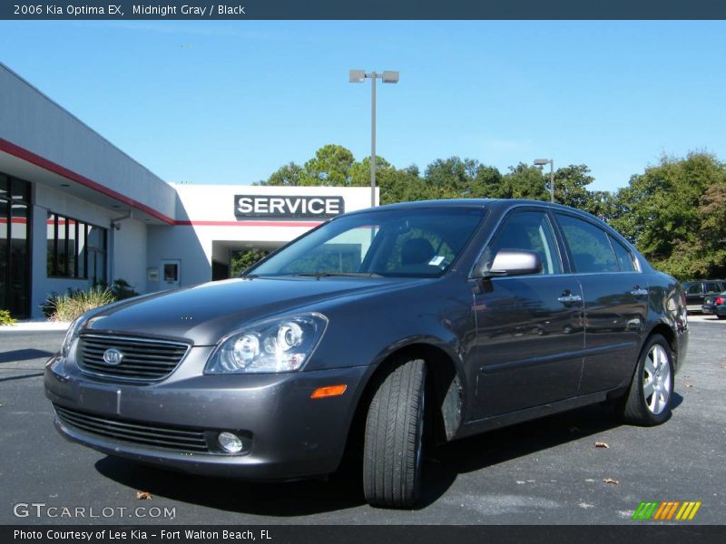 Midnight Gray / Black 2006 Kia Optima EX