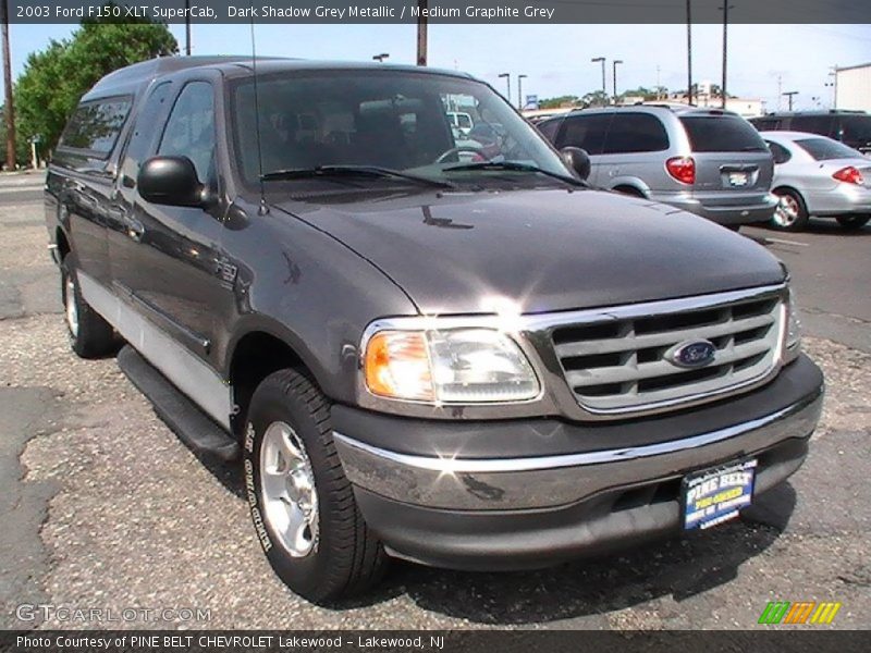 Dark Shadow Grey Metallic / Medium Graphite Grey 2003 Ford F150 XLT SuperCab