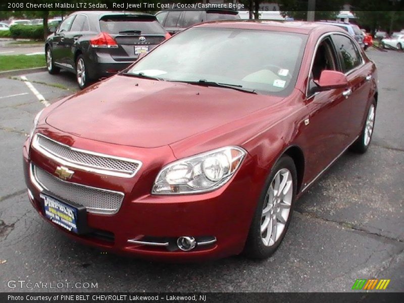 Red Jewel Tint Coat / Cocoa/Cashmere Beige 2008 Chevrolet Malibu LTZ Sedan