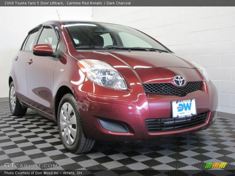 Carmine Red Metallic / Dark Charcoal 2009 Toyota Yaris 5 Door Liftback
