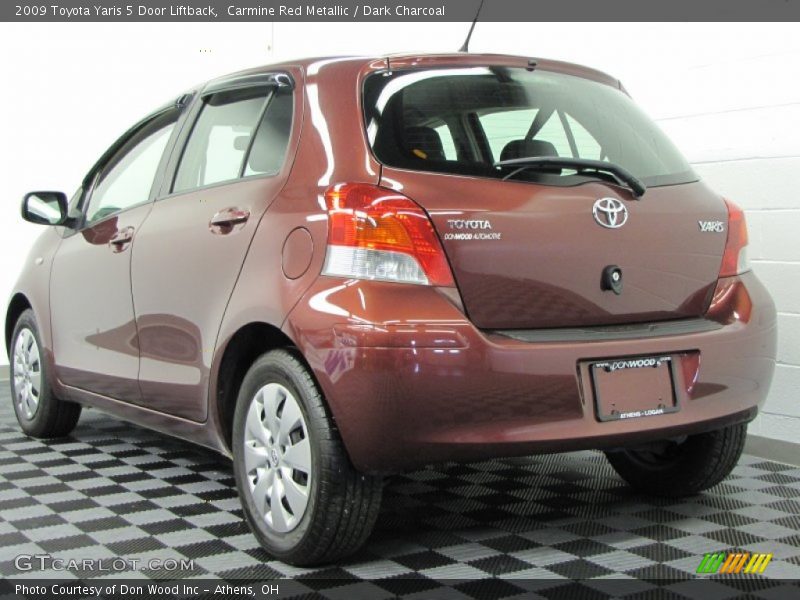 Carmine Red Metallic / Dark Charcoal 2009 Toyota Yaris 5 Door Liftback