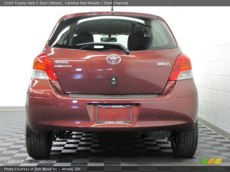 Carmine Red Metallic / Dark Charcoal 2009 Toyota Yaris 5 Door Liftback