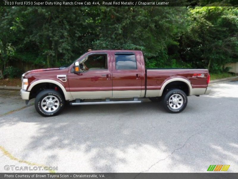 Royal Red Metallic / Chaparral Leather 2010 Ford F350 Super Duty King Ranch Crew Cab 4x4