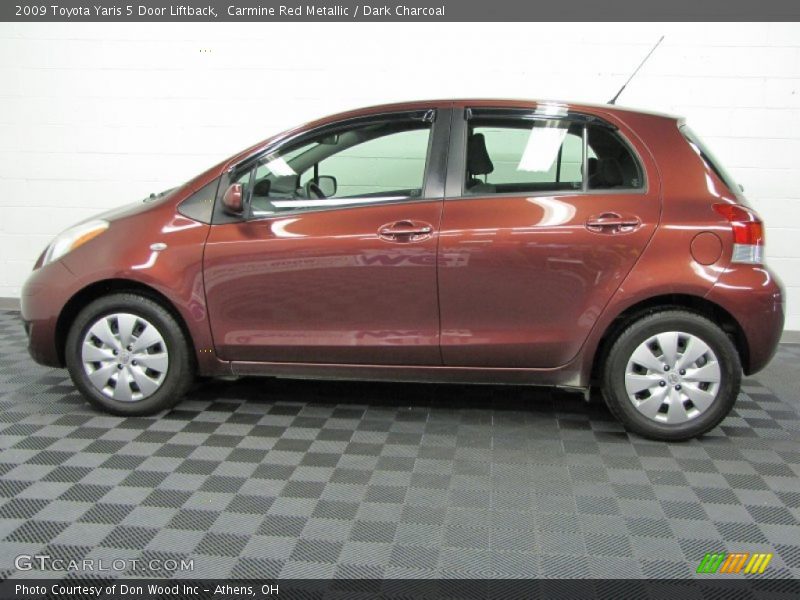 Carmine Red Metallic / Dark Charcoal 2009 Toyota Yaris 5 Door Liftback