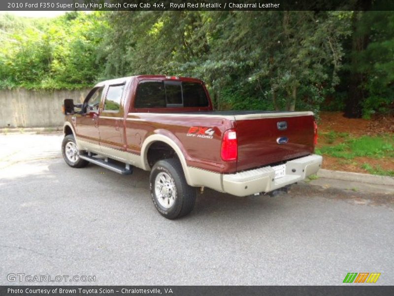 Royal Red Metallic / Chaparral Leather 2010 Ford F350 Super Duty King Ranch Crew Cab 4x4