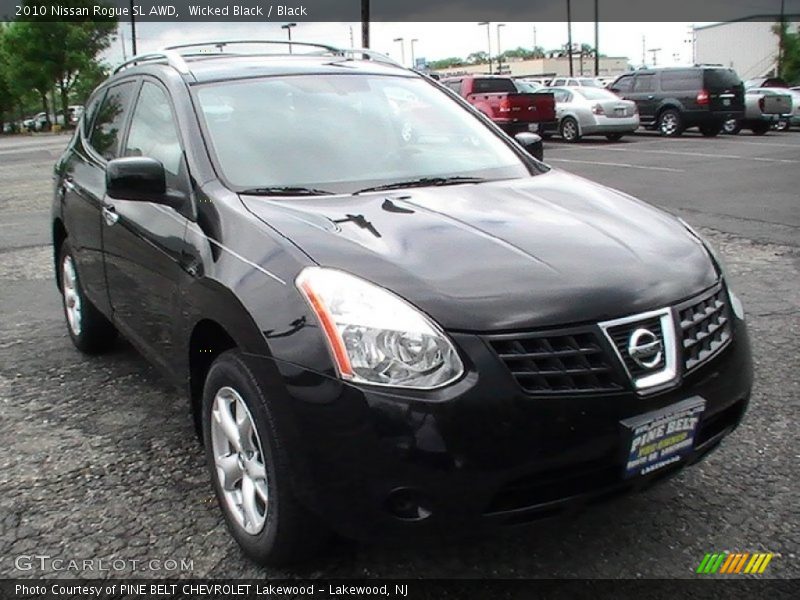 Wicked Black / Black 2010 Nissan Rogue SL AWD