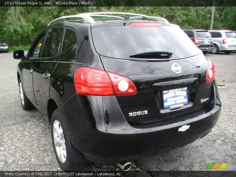 Wicked Black / Black 2010 Nissan Rogue SL AWD