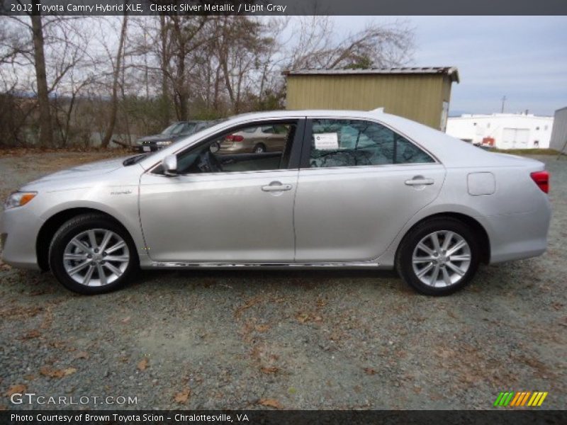 Classic Silver Metallic / Light Gray 2012 Toyota Camry Hybrid XLE