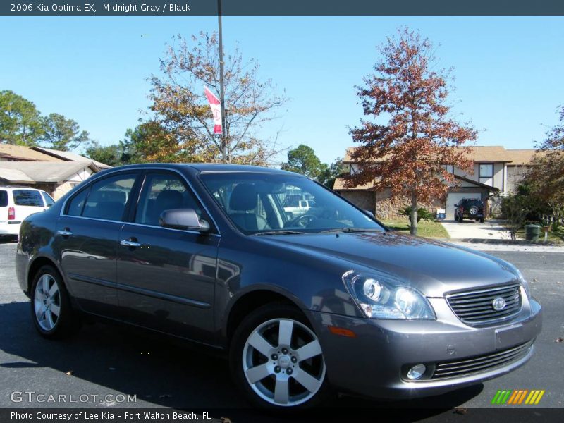 Midnight Gray / Black 2006 Kia Optima EX