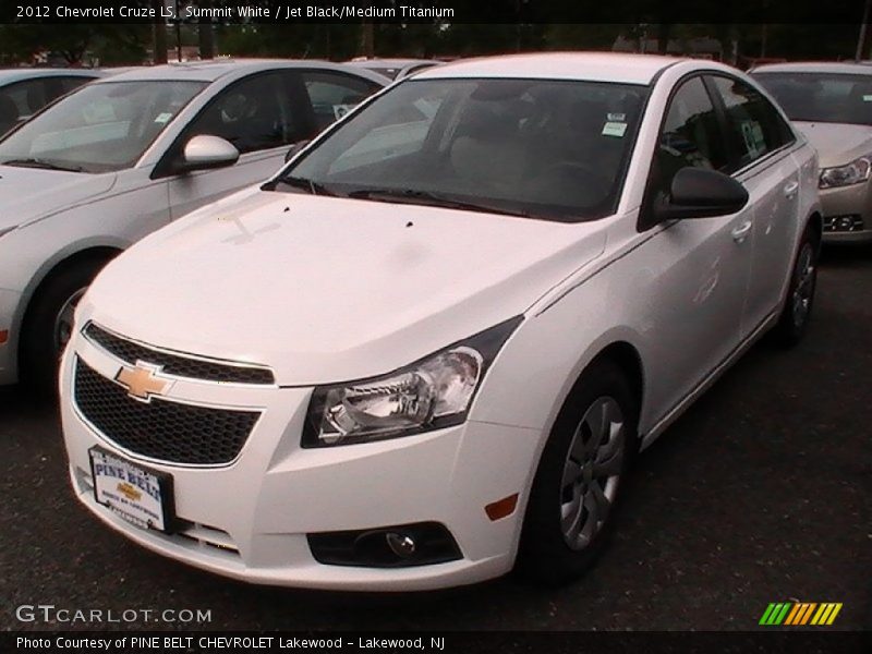 Summit White / Jet Black/Medium Titanium 2012 Chevrolet Cruze LS