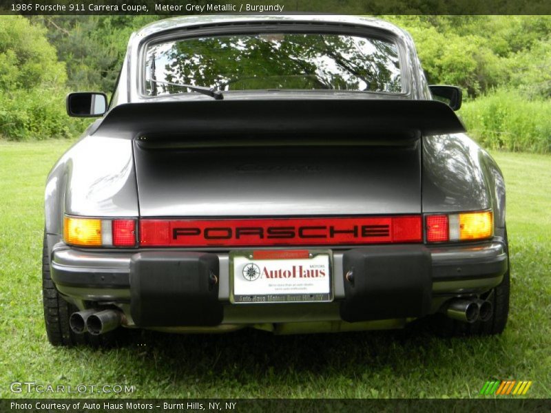Meteor Grey Metallic / Burgundy 1986 Porsche 911 Carrera Coupe