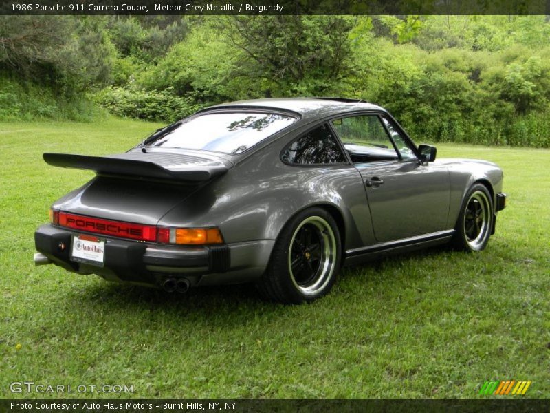 Meteor Grey Metallic / Burgundy 1986 Porsche 911 Carrera Coupe