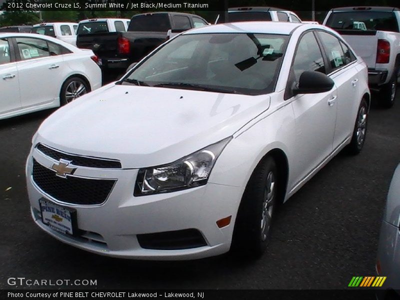 Summit White / Jet Black/Medium Titanium 2012 Chevrolet Cruze LS
