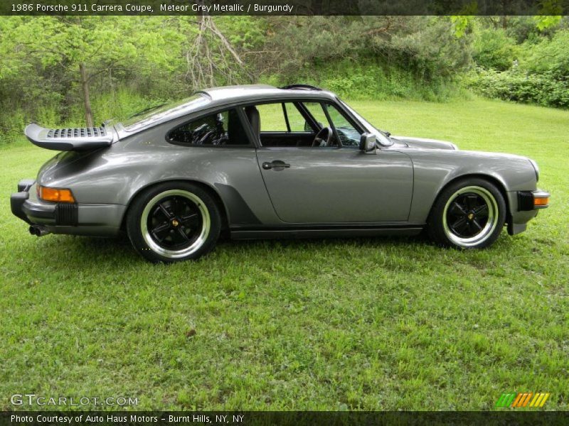 Meteor Grey Metallic / Burgundy 1986 Porsche 911 Carrera Coupe