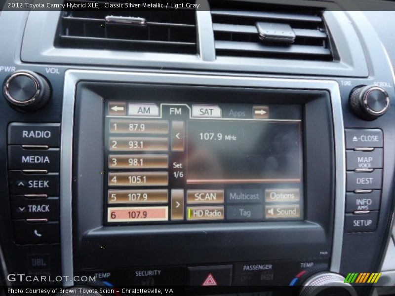 Classic Silver Metallic / Light Gray 2012 Toyota Camry Hybrid XLE